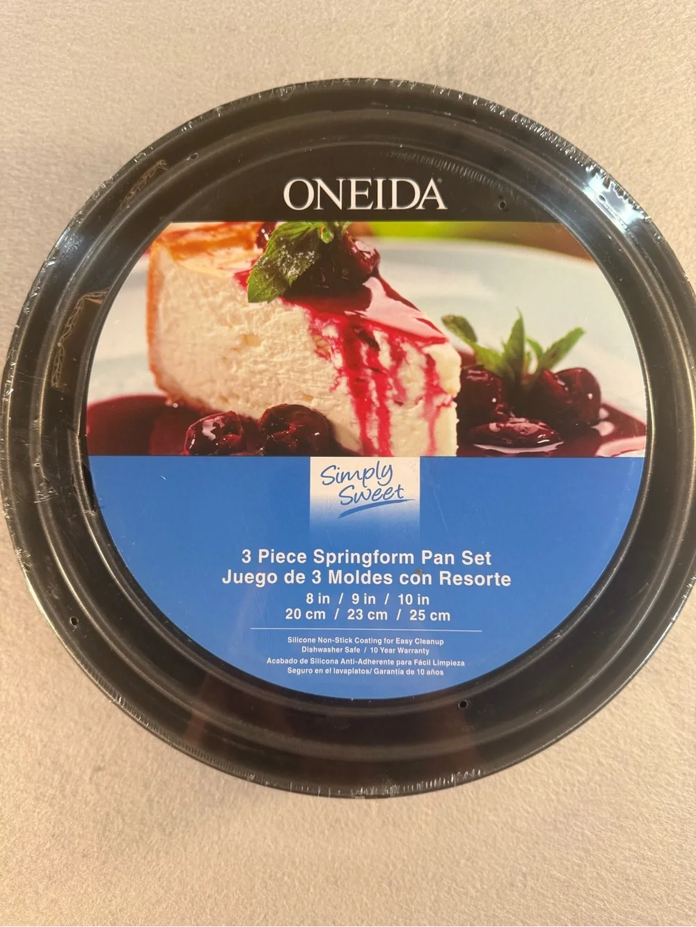Oneida Springform Pans. 8 in/9 in/10in